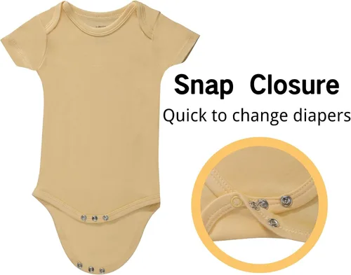 Vista 3 de GUISBY Body de bambú de manga corta para bebés de 0 a 24 meses