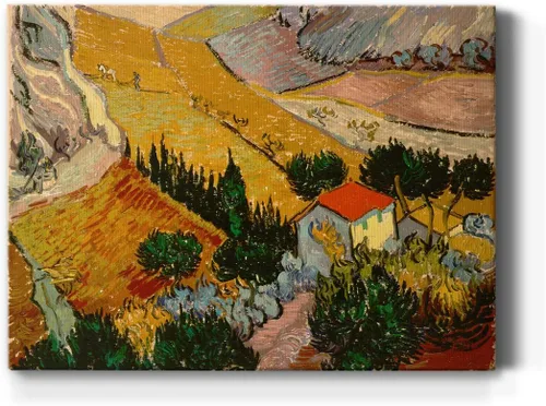Vista 13 de Renditions Gallery Vincent Van Gogh Impreso Flores de almendra, famosa reproducción de pintura, lienzo de alta calidad envuelto en galería, listo