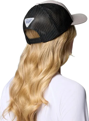 Vista 302 de Columbia Gorra de bola de malla Bandera antigua de malva/blanco/pescado