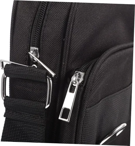 Vista 6 de UKCOCO Bolsa de mensajero minimalista para hombre, 3 piezas, bolsa cruzada minimalista de hombro para mujer, monedero mediano para mujeres