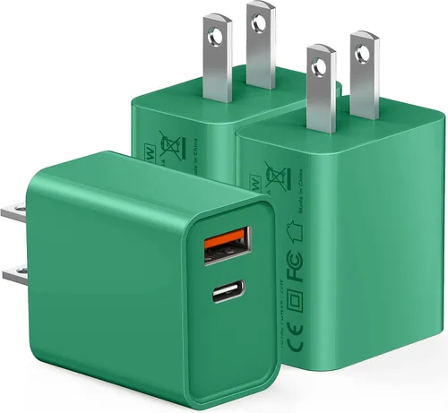Vista 9 de Cargador de pared USB C, 100 W, 6 puertos PD rápido, bloque de carga USB C, 3USB C+3USB A, bloque de carga, adaptador de tira de alimentación tipo