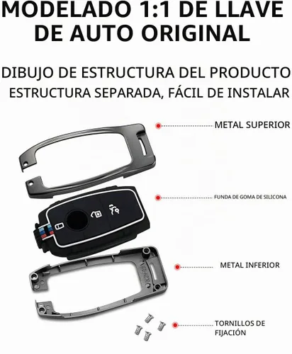 Vista 7 de Funda para llavero de Mercedes Benz Fit AMG C300 GLE GLA E350 Smart Key