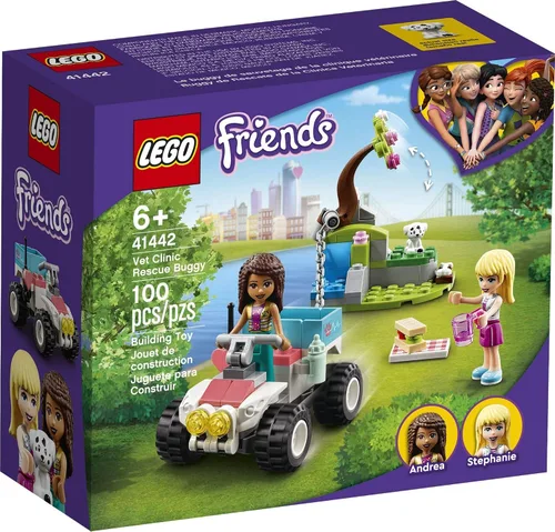 Vista 4 de LEGO Friends Vet Clinic Rescue Buggy 41442 Kit de construcción; juguetes coleccionables de Clínica veterinaria para niños de 6 años en adelante