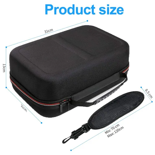 Vista 5 de Large Carrying Storage Case for Nintendo Switch, Portable Travel Hard Shell Messenger Bag for Switch Console, Pro Controller, Switch Dock, Soft
