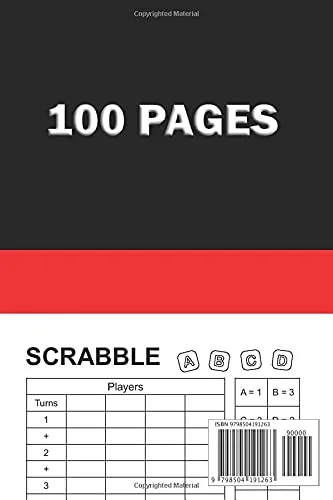 Vista 2 de Scrabble score sheets Notebook to note scrabble scores ideal scrabble enthusiasts board