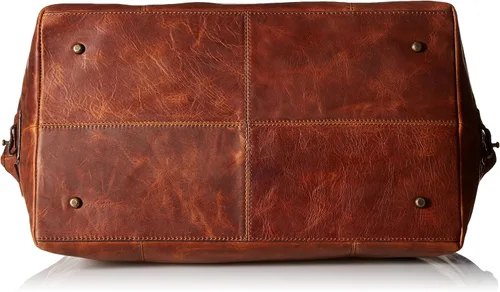 Vista 4 de FRYE Bolso de lona Logan Overnight para hombre, Coñac