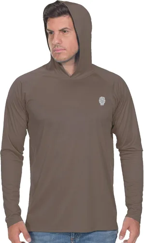 Vista 26 de Camisa de pesca para hombres de manga larga, con protección solar SPF 50+ UV, camiseta tipo sudadera Negro