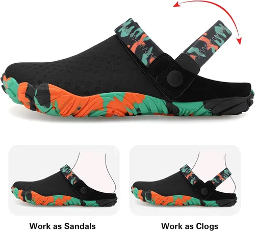 Vista 4 de Besroad Sandalias de senderismo al aire libre, zapatos de agua deportivos, zapatillas de deporte de moda, zuecos clásicos para mujeres y hombres