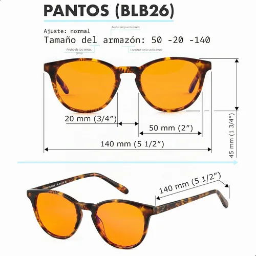 Vista 9 de Orange Blue Light Blocking Glasses for Better Sleep - 99.5% Premium Acetate Migraine Glasses for Women & Men