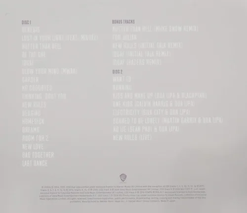 Vista 2 de Dua Lipa Edición Completa Japón Bonus Track