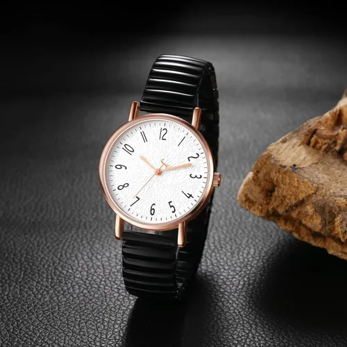 Vista 6 de OIDEA Relojes de mujer con correa elástica: relojes de pulsera de gran tamaño con números arábicos analógicos de cuarzo para mujer, banda elástica