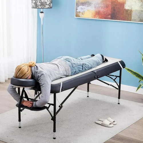 Vista 9 de Calentador de mesa de masaje, almohadilla de calefacción profesional SPA masaje cama calentador almohadillas Blanco