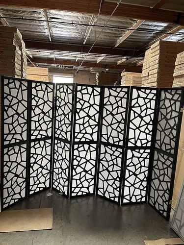 Vista 15 de Mosaic Breeze - Divisor de habitación, 3-8 paneles (negro, 3 paneles)