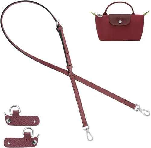 Vista 13 de Jiesinlov Correa de Hombro de Cuero para Bolso de Repuesto, Kit de Conversión Ajustable para Bandolera Compatible con Mini Bolso Antracita