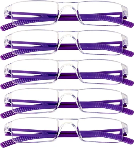 Vista 37 de VisionGlobal 2 pares de anteojos de lectura, anteojos con filtro de luz azul, anteojos de lectura para computadora para mujeres y hombres, marco