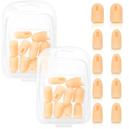 Vista 7 de ANCIRS Paquete de 10 fundas de silicona para dedos de mano falsa, accesorio de repuesto para equipos de arte de uñas