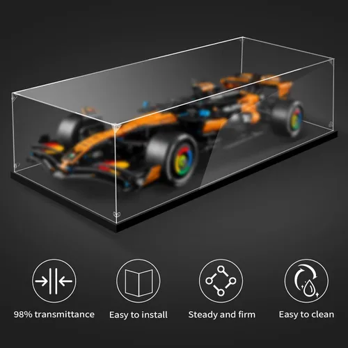 Vista 2 de Vitrina para Lego 42240 Aston Martin Aramco AMR25 F1, 42228 McLaren MCL39 F1, 42207 Ferrari SF-24 F1, 10292 Friends Apartments, 42206, 42141