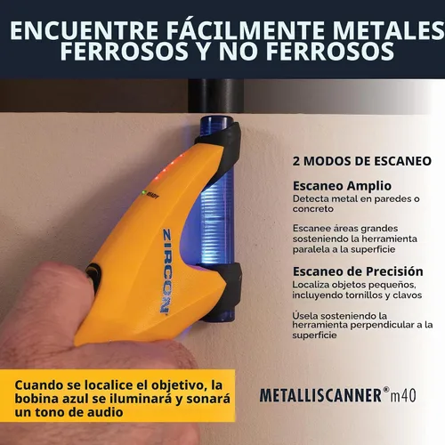 Vista 3 de Zircon MetalliScanner m40 detector de metales electrónico de mano