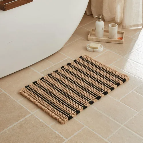 Vista 62 de Triohero Tapete de baño con diseño de gofre, tapete de baño pequeño y bohemio, antideslizante, lavable, ultra suave, súper absorbente, de secado