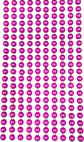 Vista 2 de Syntego 200 perlas redondas de color rosa fucsia de 0.236 in con respaldo plano y cuentas autoadhesivas redondas