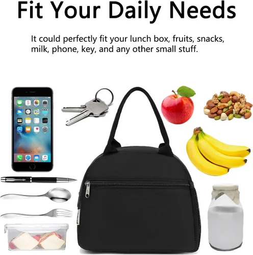 Vista 6 de GYEUKHAM - Bolsa de almuerzo para mujeres, fiambrera para hombres adultos y niños niñas, pequeña y linda, con gran capacidad, bolsa de almuerzo