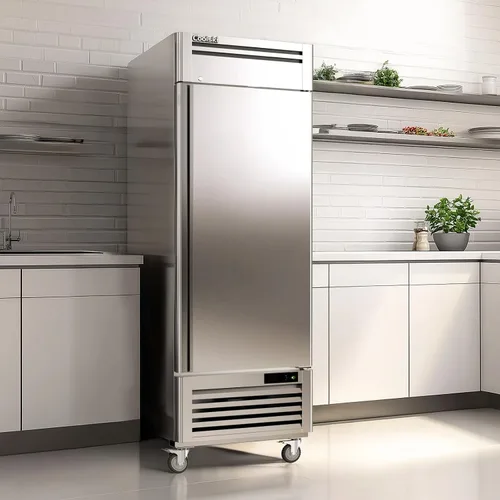 Vista 8 de Coolski Congelador comercial de 19.32 pies cúbicos con puerta sólida, ventilador de congelador de acero inoxidable de alcance vertical de 27