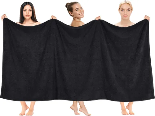 Vista 65 de Cotton Paradise Juego de 6 toallas, 100% algodón suave y absorbente turco para baño, 2 toallas de baño, 2 toallas de mano, 2 toallitas, juego