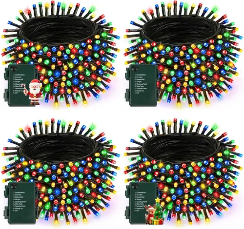 Vista 8 de Paquete de 2 tiras de 200 luces LED a pilas, luces parpadeantes multicolor Varios