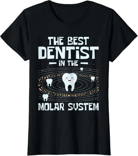 Vista 29 de El mejor dentista - Molar Teeth Dental Odontología DDS Camiseta Negro