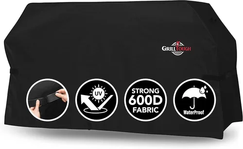 Vista 8 de GrillTough Funda para Ahumador de Servicio Pesado, 30 Pulgadas – Impermeable, Resistente a la Intemperie, Resistente a los Rayos UV y a