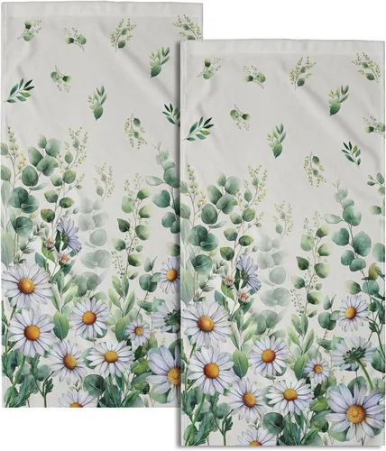 Vista 46 de Giwawa Toallas de mano en blanco y negro – Juego de 2 toallas de baño decorativas para baño, cocina, gimnasio, 14 x 28 pulgadas