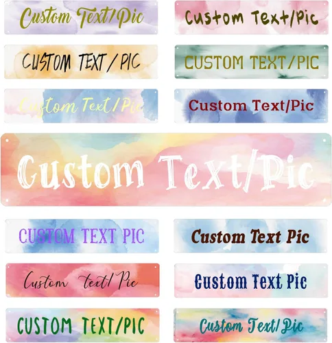 Vista 13 de Letreros de carretera personalizados personalizados, de metal con nombre/texto/imagen, divertidos letreros de calle para decoración del hogar
