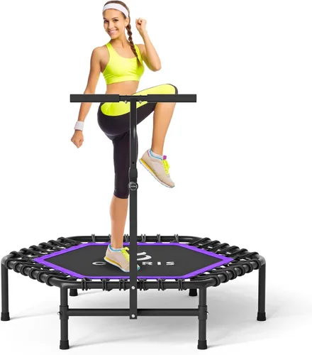 Vista 9 de CLORIS 45'' Rebounder Trampoline for Adults - Max Load 450lbs, Trampoline with Adjustable Foam Handle Indoor/Outdoor Fitness Body Exercise