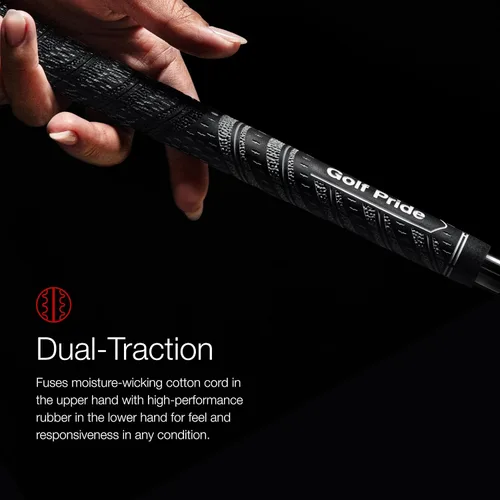 Vista 3 de Golf Pride MCC Golf Club Grip - All-Weather Hybrid Grip - Brushed Cotton Cord & Pebbled Texture - Moisture-Wicking Technology