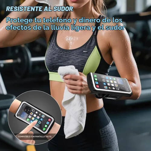Vista 5 de Brazalete para correr en el antebrazo, resistente al sudor para correr, se