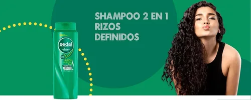 Vista 5 de Sedal Rizos Definidos Champú 2 en1 11.5 fl oz