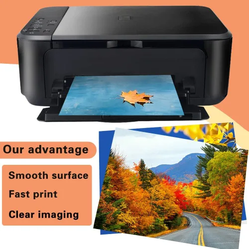 Vista 4 de 20 hojas de papel fotográfico brillante, papel fotográfico de 8 * 10 pulgadas para impresora, papel para impresión de fotos de inyección de tinta