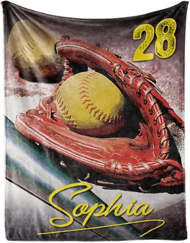 Vista 11 de Manta suave personalizada para bebés: manta de diseño de béisbol personalizada para niños con nombre y número, regalos de ropa de cama para bebés