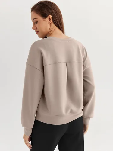 Vista 2 de AUTOMET Sudaderas con capucha para mujer, cuello redondo, suéteres casuales y cómodos, trajes de otoño, ropa de invierno de moda 2023
