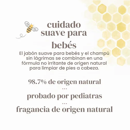 Vista 6 de Burt's Bees Recambio de champú y lavado para bebés, original, 33.8 fl. oz.