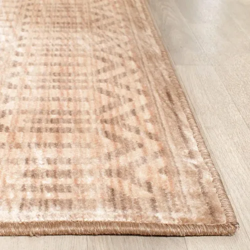 Vista 4 de SAFAVIEH Infinity Collection INF583T - Alfombra decorativa, 4 x 6 pies, beige y gris topo, no desprende pelusa y de fácil cuidado, ideal para zonas
