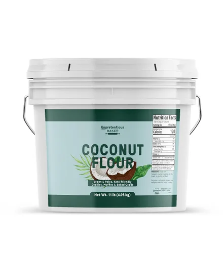 Vista 7 de Unpretentious Harina de coco, 1 galón, vegano, alternativa de harina de trigo, apta para dieta cetogénica