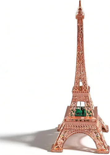 Vista 9 de Cyrank Lámpara LED de torre Eiffel, luz LED, torre Eiffel, figura de mesa parisina, decoración decorativa de París para sala de estar, dormitorio