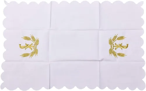 Vista 11 de BLESSUME Iglesia Masa Altar Paño Purificador Paño Cruz Bordado (blanco)