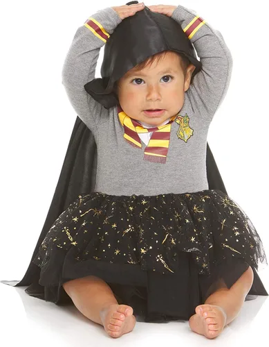 Vista 2 de Harry Potter Infant Baby Girl Costume - Halloween Hooded Dress Cosplay