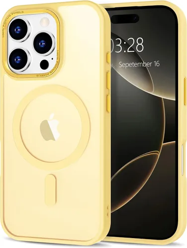 Vista 360 de Anuck - Funda magnética para iPhone 11 compatible con MagSafe, carcasa trasera mate translúcida dura, borde de TPU, delgada, resistente a impactos