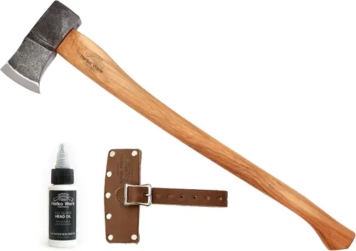 Vista 9 de 1844 Helko Werk Germany - Colección de hachas - Juego de 3 hachas tradicionales de corte - Saxon, Spaltaxt, Mini Spalter Splitting Axe 3 Set