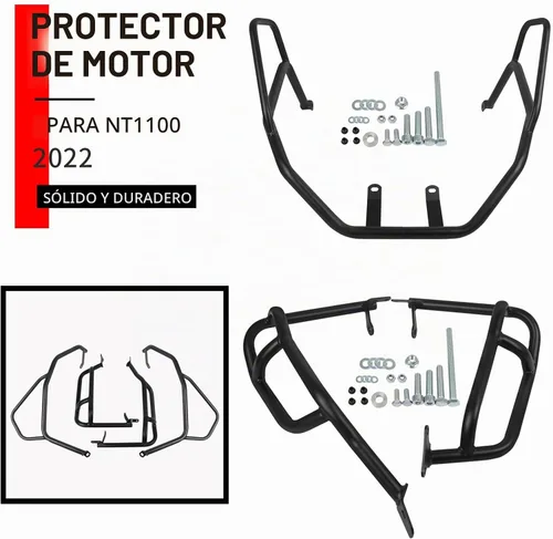 Vista 2 de Protector de motor de barra de choque de carretera para Honda NT1100 DCT NT 1100 2022 2023 2024 Protector de parachoques caído (superior e inferior)