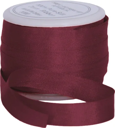 Vista 122 de Threadart Cinta de seda 100% pura - 3 tamaños - Docenas de colores - Castaño - 2 mm No. 524 Soft 100% pure silk ribbon on a single spool - perfect