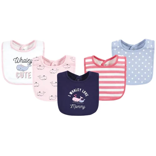 Vista 52 de Hudson Baby Baberos unisex de algodón para bebé, nube rosa, talla única (paquete de 2)